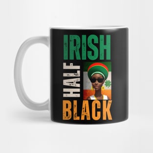 Half Irish Half Black St. Patricks Day Mug